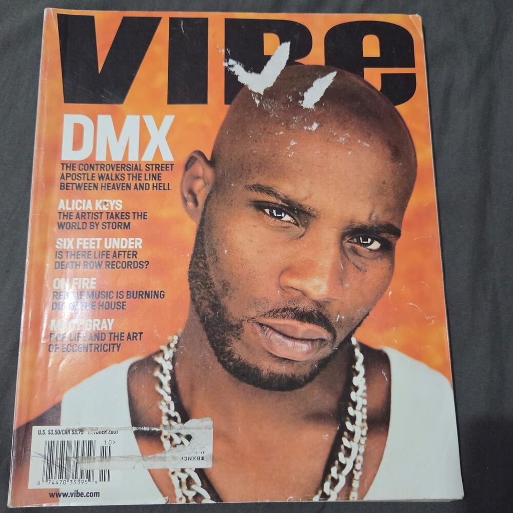 Vtg Oct 2001 DMX Cover Vibe Magazine Rap Hip Hop